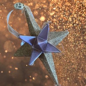 Ornament We Give Healthcare Rose Gold Glitter Star Christmas Tree Holiday Decor